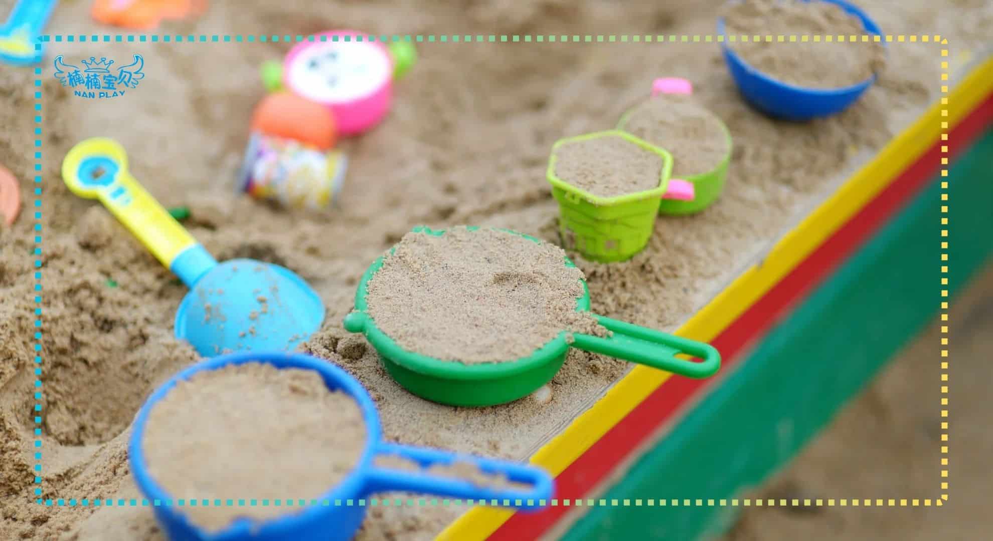 Challenge kids to build bridges or towers using sand, sticks, and water. Challenge kids to build bridges or towers using sand, sticks, and water.