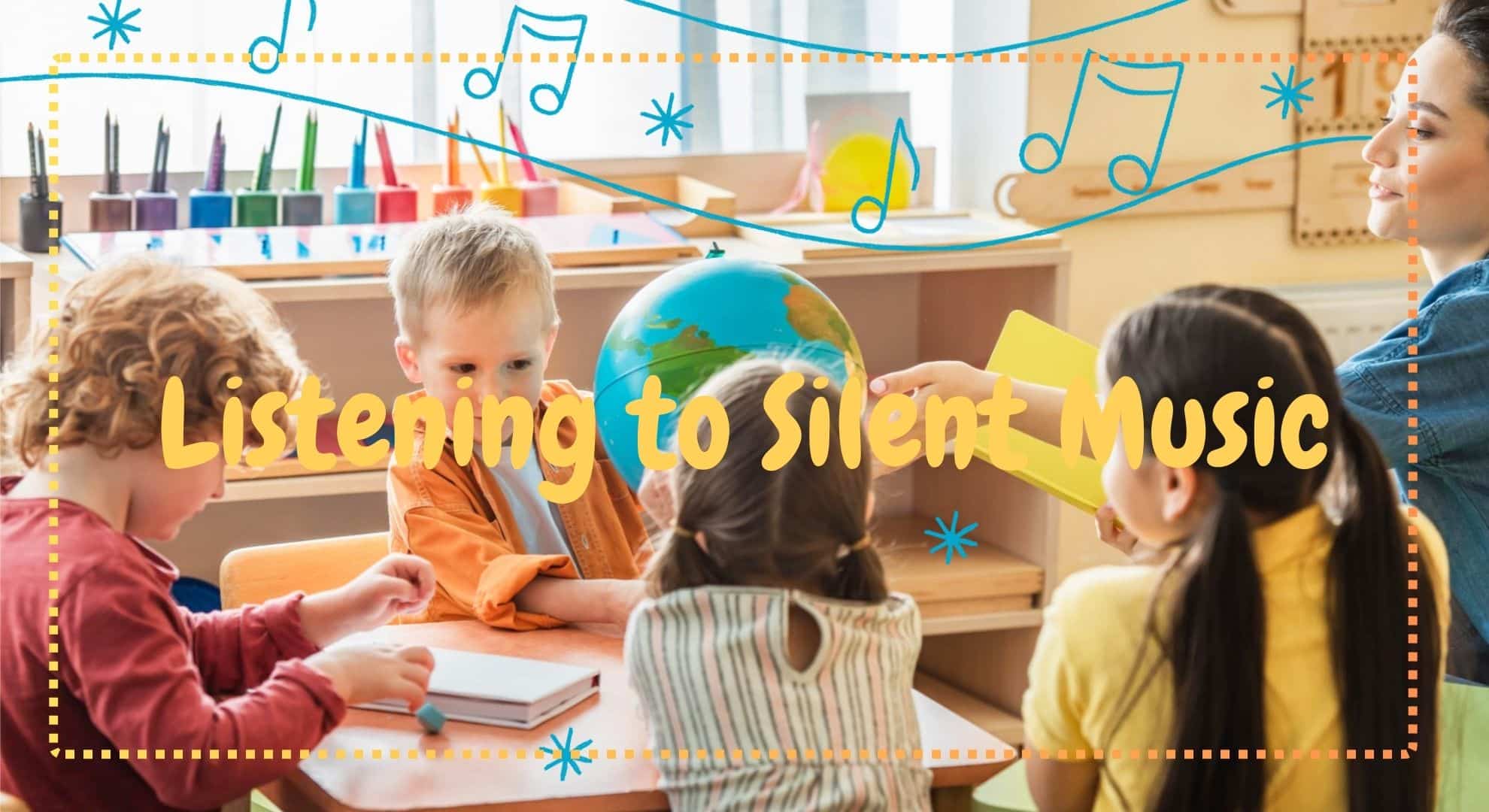 Child Closes His or Her Eyes and Concentrates on Listening to The Music Child Closes His or Her Eyes and Concentrates on Listening to The Music