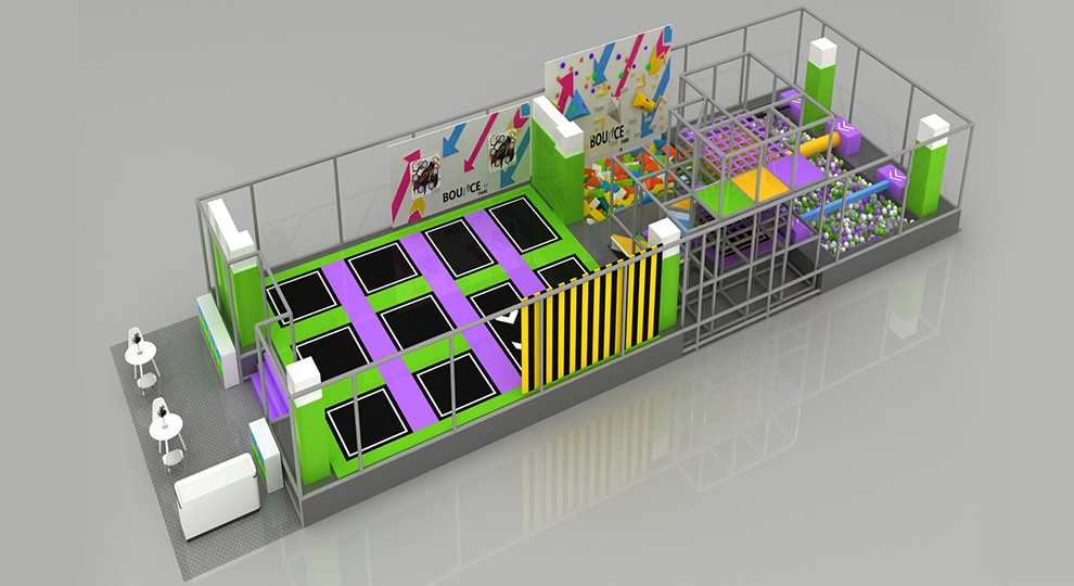 200sqm Indoor Trampoline Park Equipment for sale factory