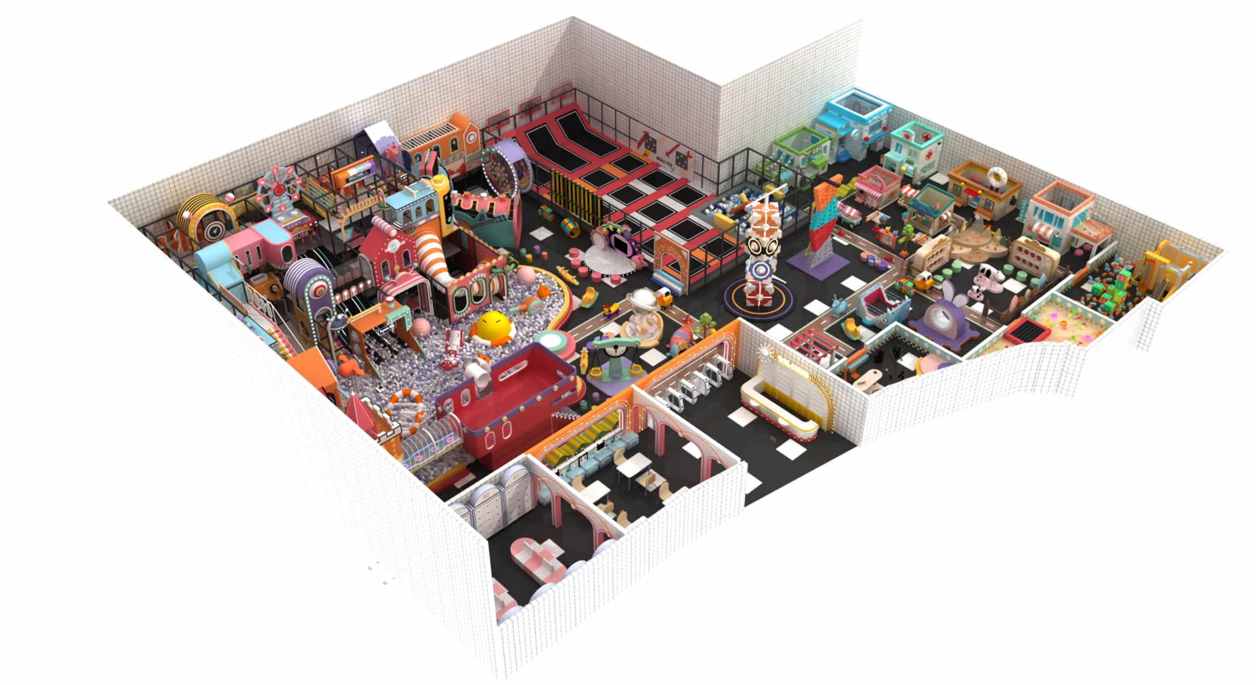 Colorful Large Indoor Playground Manufacturers builder